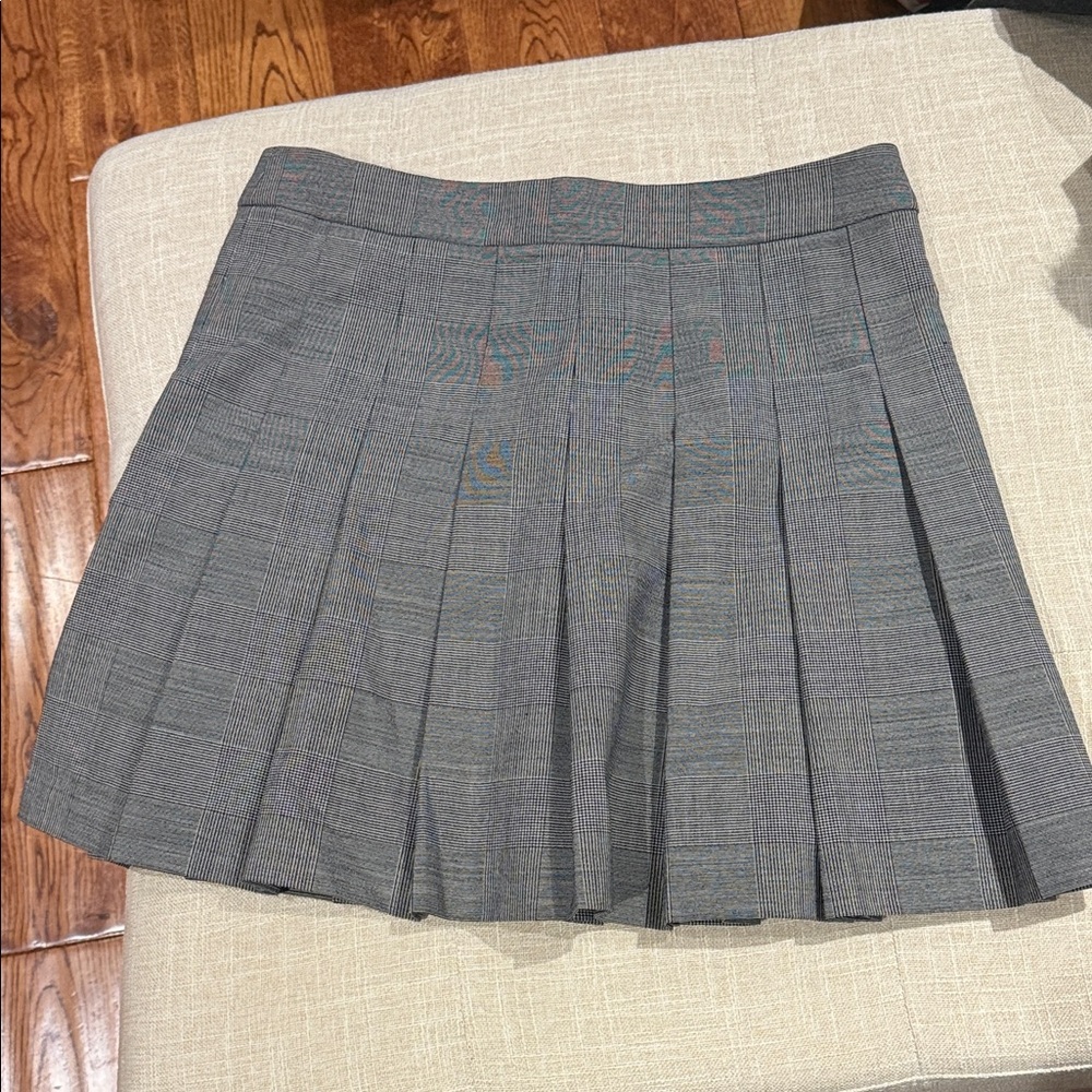 Sunday Best Gray Pleated Mini Skirt